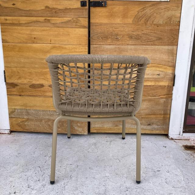 アルミニウム ロープ チェアー　ベージュ　ALUMINUM ROPE CHAIR　LADARN BEIGE　屋外用　椅子　軽量　DULTON　エクステリア　スタッキング　ダイニングチェア