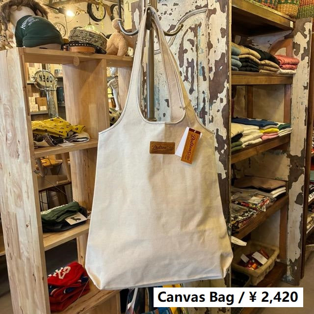 DULTON　ダルトン　ラフリィバッグ　ナチュラル　ROUGHLY BAG NATURAL　帆布　ジムバッグ　エコバッグ　マルシェバッグ　アウトドア　買い物　