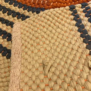 DULTON　ダルトン　コットンチンディラグ　COTTON CHINDI RUG TERRACOTTA/NAVY 90×130cm　テラコッタ　ネイビー　ラグマット　リビング　ソファ　インド