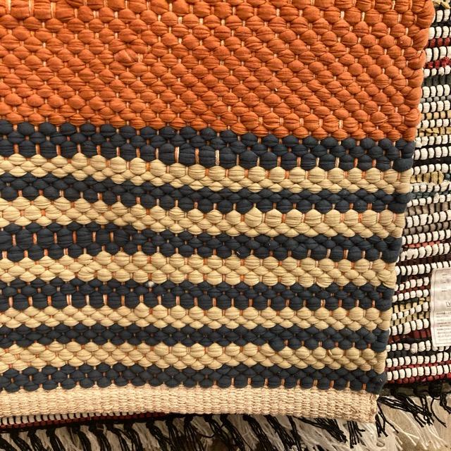 DULTON　ダルトン　コットンチンディラグ　COTTON CHINDI RUG TERRACOTTA/NAVY 130×190cm　テラコッタ　ネイビー　ラグマット　リビング　ソファ　インド