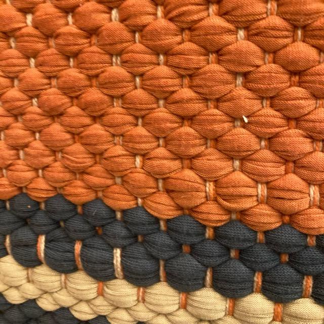 DULTON　ダルトン　コットンチンディラグ　COTTON CHINDI RUG TERRACOTTA/NAVY 130×190cm　テラコッタ　ネイビー　ラグマット　リビング　ソファ　インド