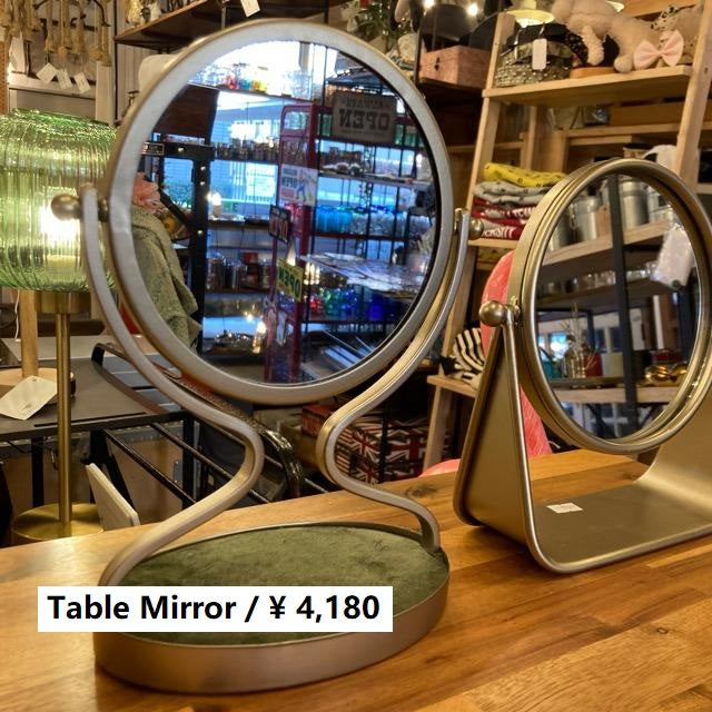 Dulton　ダルトン　テーブルトップ ミラー ウィズ トレイ　TABLETOP MIRROR WITH TRAY　メイクミラー　鏡　スタンドミラー　角度調整　卓上鏡