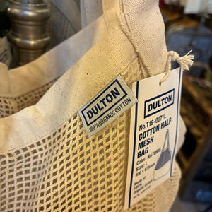 DULTON　ダルトン　オーガニックコットンハーフメッシュバッグ　L　全3色　COTTON HALF MESH BAG L　ホワイト　ナチュラル　グリーン　グレー　エコバッグ　