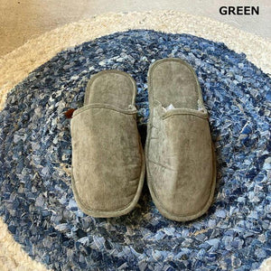 One-tag corduroy room shoes, available in 4 colors, men's slippers, beige, green, gray, yellow, indoor shoes, CORDUROY SLIPPERS dulton
