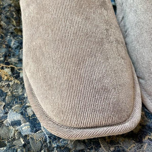 One-tag corduroy room shoes, available in 4 colors, men's slippers, beige, green, gray, yellow, indoor shoes, CORDUROY SLIPPERS dulton
