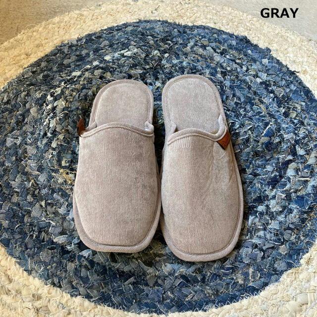 ワンタグコーデュロイルームシューズ　全4色　メンズスリッパ　ベージュ　グリーン　グレー　イエロー　室内履き　CORDUROY SLIPPERS　dulton