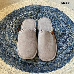 One-tag corduroy room shoes, available in 4 colors, men's slippers, beige, green, gray, yellow, indoor shoes, CORDUROY SLIPPERS dulton