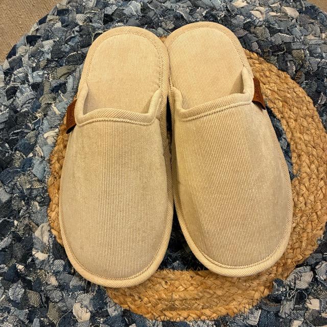 DULTON　ダルトン　ワンタグコーデュロイルームシューズ　ベージュ　CORDUROY SLIPPERS EV　レディース　スリッパ　ブラウン　ブラック　室内履き