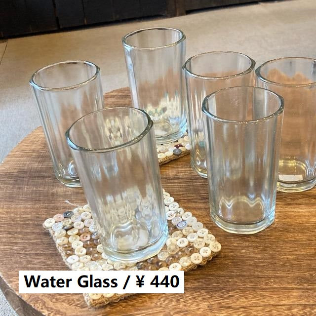 パキスタン　オクタゴンパニーグラス　リサイクルガラス　タンブラー　コップ　ウォーターグラス