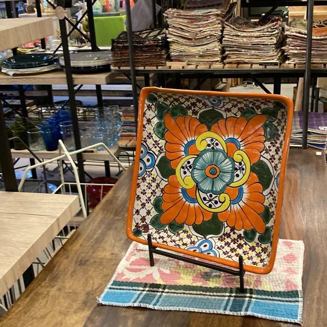 Indian Handmade Black Iron Arch Plate Stand Large Stand Tabletop Simple Antique Shop Easel Dish Stand