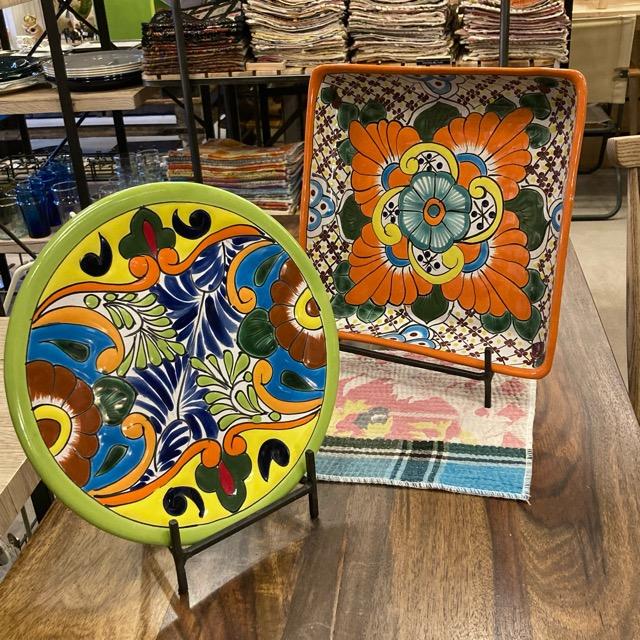 Indian Handmade Black Iron Arch Plate Stand Large Stand Tabletop Simple Antique Shop Easel Dish Stand