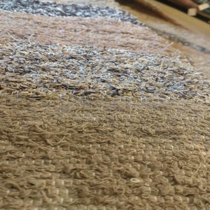 スペイン　ハラパラグマット　B　ベージュ　ブラウン　120×160cm　1.5畳分　6畳　フロアマット　二人掛けソファ　手織り　リサイクルファブリック　コットン