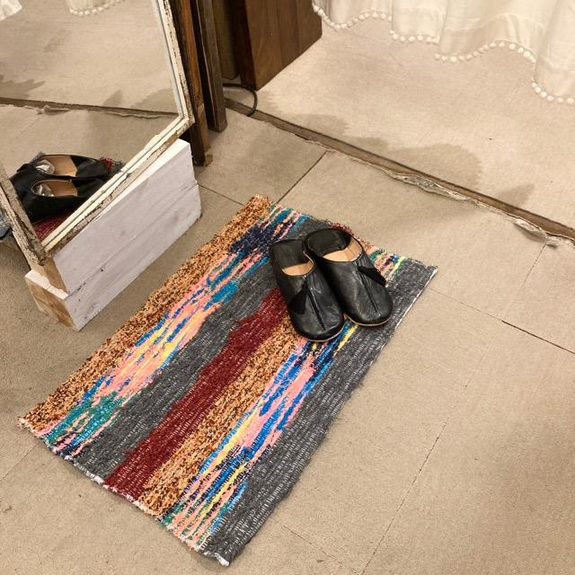 スペイン　ハラパラグマット 　全４色　40×60cm　玄関マット　ミニマット　手織り　jarapa　ベッド　丸洗い　アソート