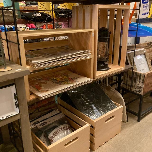 American Pine Wood Partition Container Box