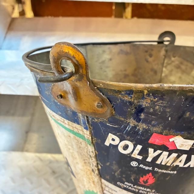 インド　リサイクルアイアンバスケット　L　RECYCLED BUCKET　アイアン製バケツ　ガーデニング　ゴミ箱　鉢カバー　アソート　プランターカバー　