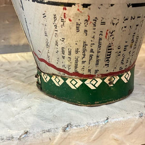 インド　リサイクルアイアンバスケット　M　RECYCLED BUCKET　アイアン製バケツ　ガーデニング　ゴミ箱　鉢カバー　アソート　プランターカバー　