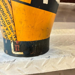 インド　リサイクルアイアンバスケット　Ｓ　RECYCLED BUCKET　アイアン製バケツ　ガーデニング　ゴミ箱　鉢カバー　アソート　プランターカバー　