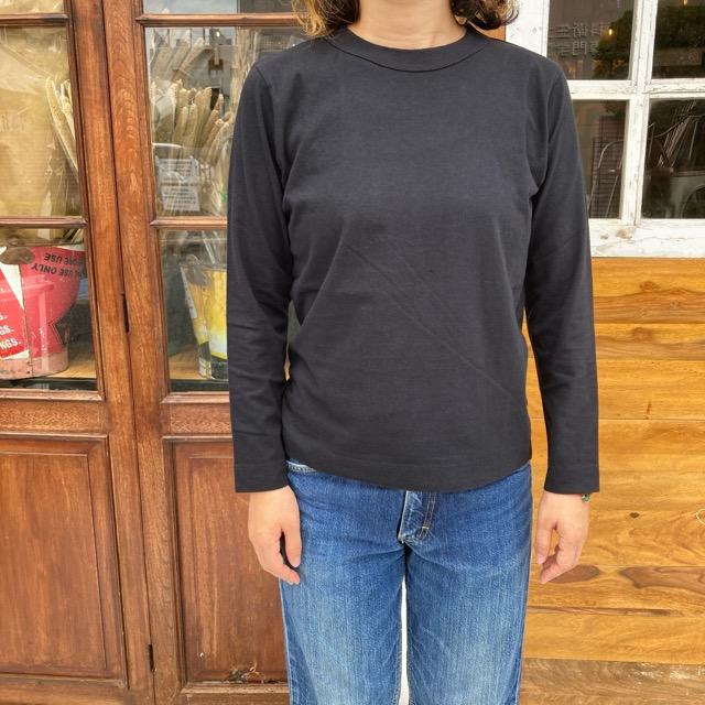homspun 　ホームスパン　天竺長袖Tシャツ　全6色　サラシ　チャコール　イエロー　ブルー　グリーン　ブラック　コットン　綿　日本製　インナー　ホワイト