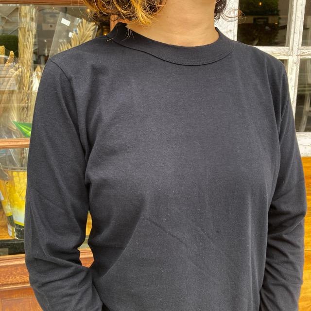 homspun 　ホームスパン　天竺長袖Tシャツ　全6色　サラシ　チャコール　イエロー　ブルー　グリーン　ブラック　コットン　綿　日本製　インナー　ホワイト