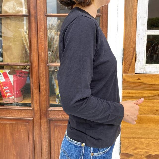 homspun 　ホームスパン　天竺長袖Tシャツ　全6色　サラシ　チャコール　イエロー　ブルー　グリーン　ブラック　コットン　綿　日本製　インナー　ホワイト