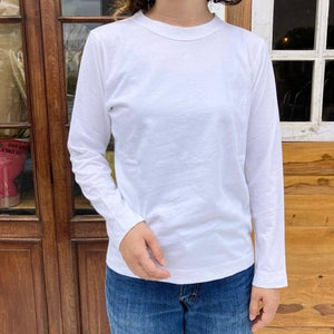 homspun 　ホームスパン　天竺長袖Tシャツ　全6色　サラシ　チャコール　イエロー　ブルー　グリーン　ブラック　コットン　綿　日本製　インナー　ホワイト