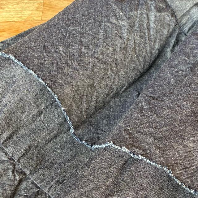 homspun Light-Ounce Chambray Skirt, Navy, Long Length, Made in Japan, Cotton, One Size Fits All