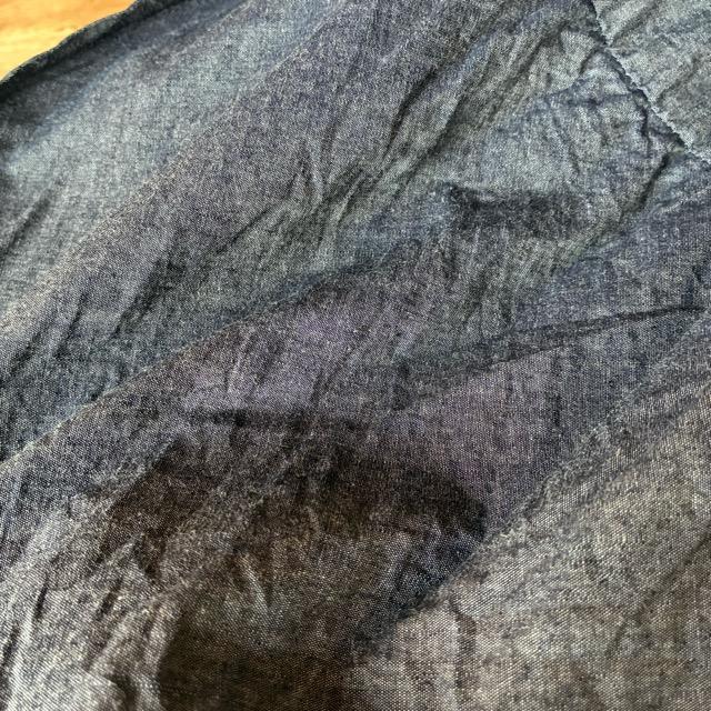 homspun Light-Ounce Chambray Skirt, Navy, Long Length, Made in Japan, Cotton, One Size Fits All