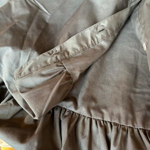 ICHI Balloon Shirt, Khaki and Olive, Women's Long Sleeve, Volume Blouse/Cardigan, Cotton and Polyester, Gathered Blouse
