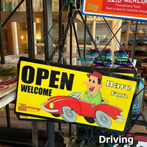 MERCURY　マーキュリー　OPEN/CLOSE　サイン　Mr.T　全4種類　サインボード　オープンクローズ　店舗　看板　ティンサイン　メール便