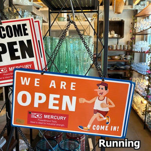MERCURY　マーキュリー　OPEN/CLOSE　サイン　Mr.T　全4種類　サインボード　オープンクローズ　店舗　看板　ティンサイン　メール便
