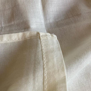 Indian cotton voile double curtain, natural, 100 x 130 cm, waist-high window curtain, lace curtain