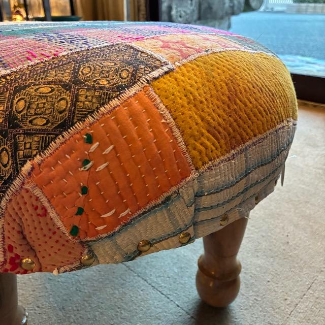 India Lalli Quilt Patchwork Stool A