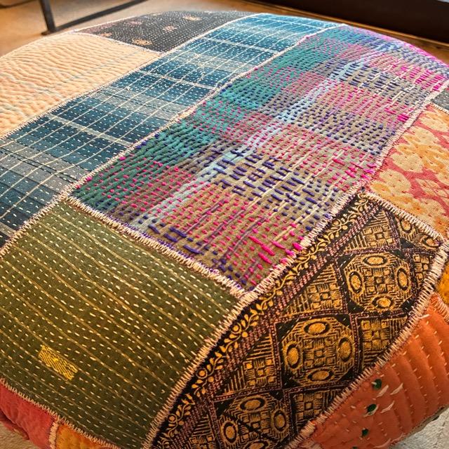 India Lalli Quilt Patchwork Stool A