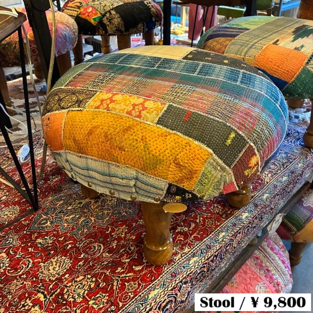 India Lalli Quilt Patchwork Stool A