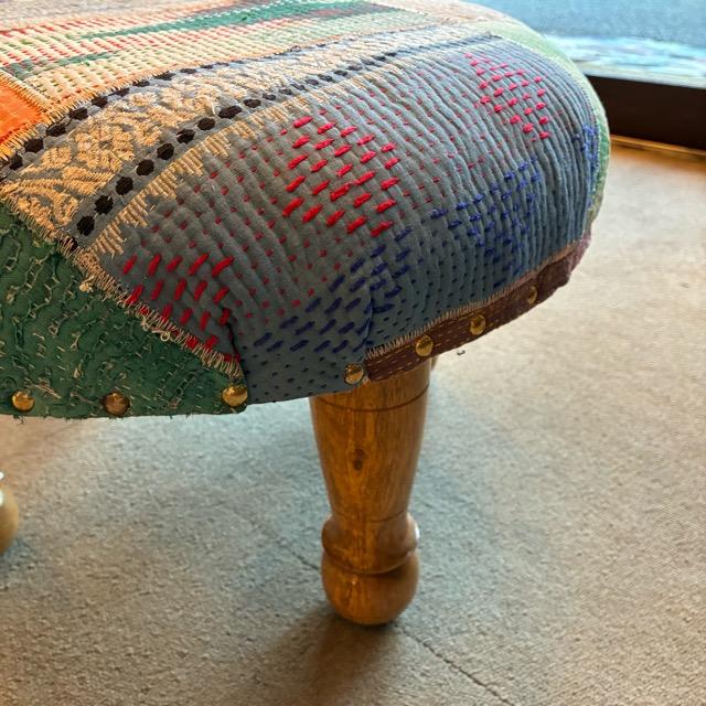 India Lalli Quilt Patchwork Stool B