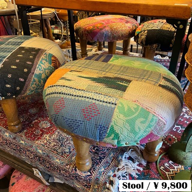 India Lalli Quilt Patchwork Stool B