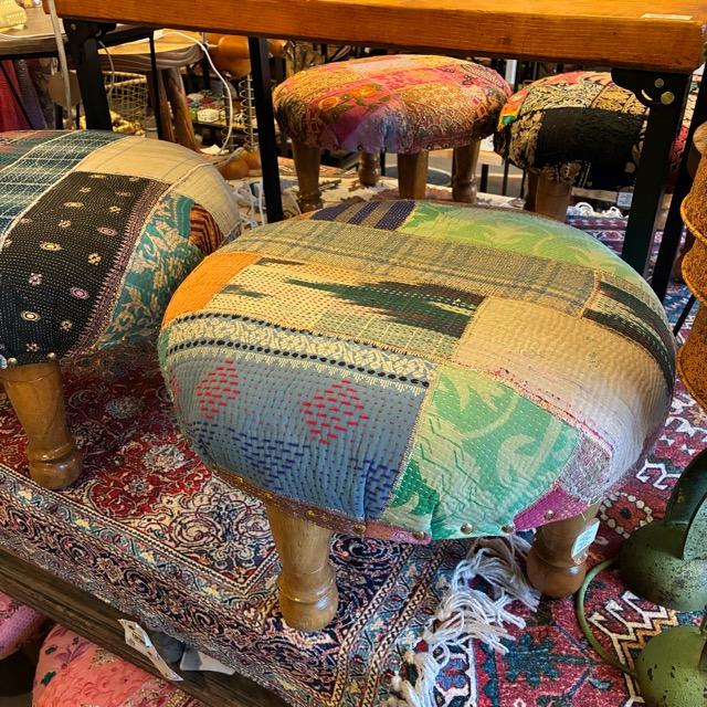 India Lalli Quilt Patchwork Stool B