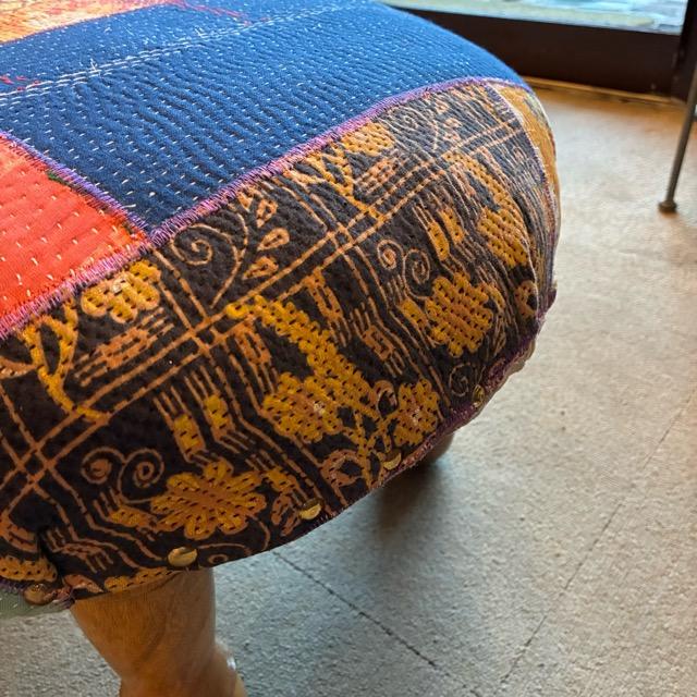 India Lalli Quilt Patchwork Stool C