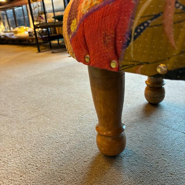 India Lalli Quilt Patchwork Stool C