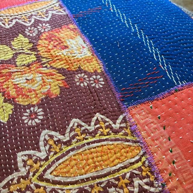 India Lalli Quilt Patchwork Stool C