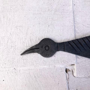 インド　手打ちの黒鉄　鳥フック　トリ　とり　バード　DIY　収納　ハンギング　鉄物　壁掛け　ポールフック　アイアンフック
