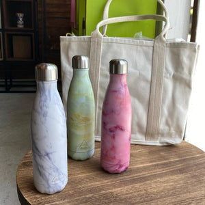 Shasta Rebottle, available in 3 colors: Marble, Pink, White, Blue, Water bottle, Cold/Hot, Stainless steel, USA