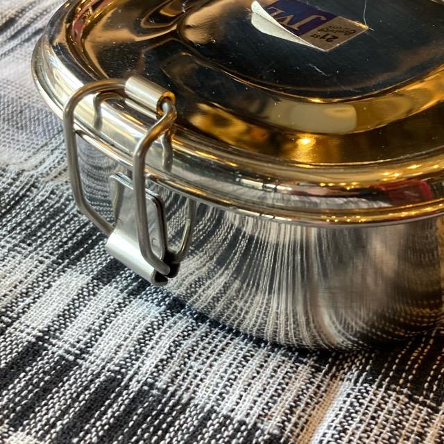 Indian Stainless Steel Square Lunch Box Simple Asian Ethnic Lunch Box