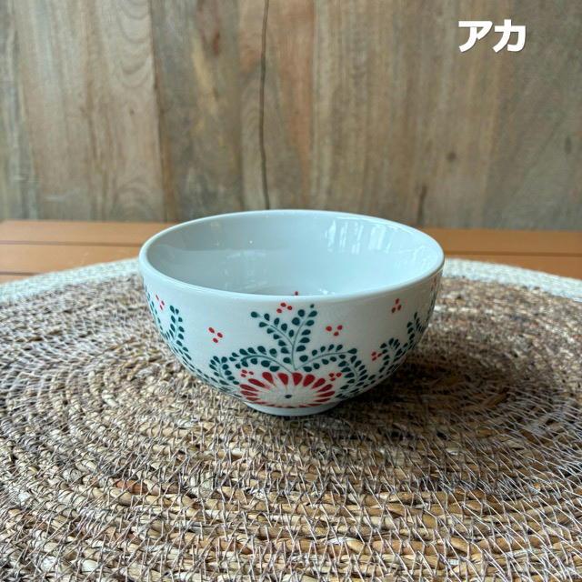 ベトナム　バッチャン焼　茶碗　ボウル　11cm　全2色　キイロ　アカ　イエロー　レッド　スープボウル　飯椀　中鉢　ベトナム料理　中華料理　タイ料理　