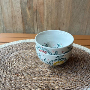 ベトナム　バッチャン焼　茶碗　ボウル　11cm　全2色　キイロ　アカ　イエロー　レッド　スープボウル　飯椀　中鉢　ベトナム料理　中華料理　タイ料理　