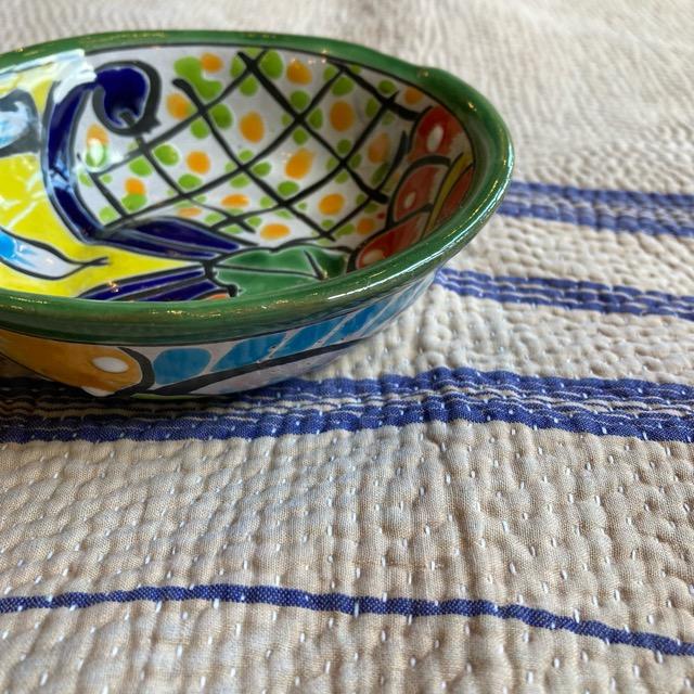 メキシコ　グアナファト焼　ミニボウル　グリーン