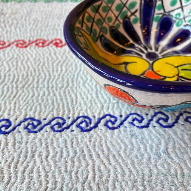 メキシコ　グアナファト焼　ミニボウル　ネイビー　小鉢　ヨーグルト　フルーツボウル　小皿　おつまみ　豆皿