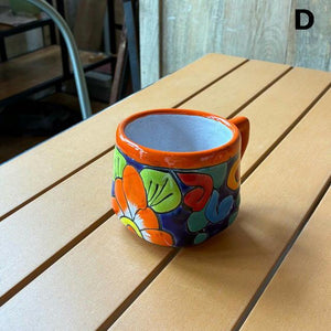 メキシコ　グアナファト焼　マグカップ　オレンジ　全4種　コーヒーカップ　テ ィーカップ　スープカップ　コップ　ハンドメイド　陶器