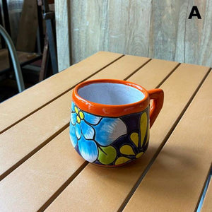 メキシコ　グアナファト焼　マグカップ　オレンジ　全4種　コーヒーカップ　テ ィーカップ　スープカップ　コップ　ハンドメイド　陶器