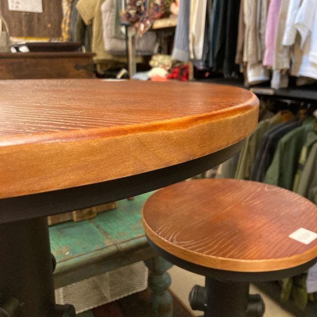 【倉庫直送】【送料無料】リフティング　バーテーブル　ブラック　パイプ　配管　パインウッド　スチール　インダストリアル　ハイテーブル　昇降式